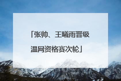 张帅、王曦雨晋级温网资格赛次轮