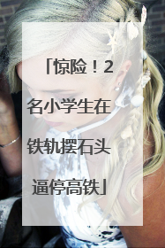 惊险！2名小学生在铁轨摆石头逼停高铁