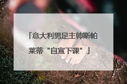 意大利男足主帅斯帕莱蒂“自宣下课”