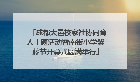 成都大邑校家社协同育人主题活动暨南街小学紫藤节开幕式圆满举行