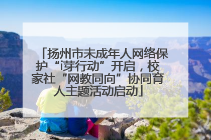 扬州市未成年人网络保护“i芽行动”开启，校家社“网教同向”协同育人主题活动启动