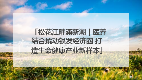 松花江畔涌新潮｜医养结合撬动银发经济圈 打造生命健康产业新样本