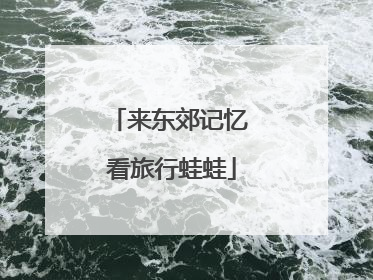 来东郊记忆 看旅行蛙蛙