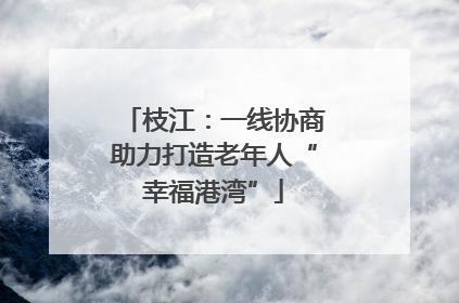枝江：一线协商助力打造老年人“幸福港湾”