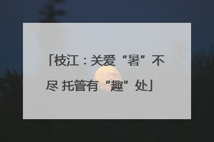 枝江：关爱“暑”不尽 托管有“趣”处