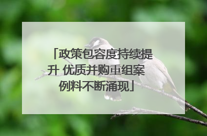 政策包容度持续提升 优质并购重组案例料不断涌现