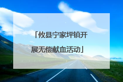 攸县宁家坪镇开展无偿献血活动