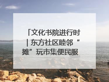 文化书院进行时｜东方社区睦邻“摊”玩市集便民服务日，书写邻里共生新篇章