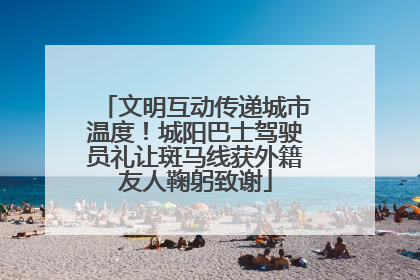 文明互动传递城市温度！城阳巴士驾驶员礼让斑马线获外籍友人鞠躬致谢