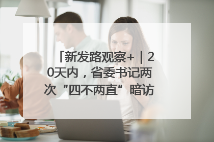 新发路观察+｜20天内，省委书记两次“四不两直”暗访，有何深意？