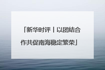 新华时评丨以团结合作共促南海稳定繁荣
