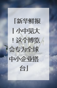 新华鲜报丨小中见大！这个博览会专为全球中小企业搭台