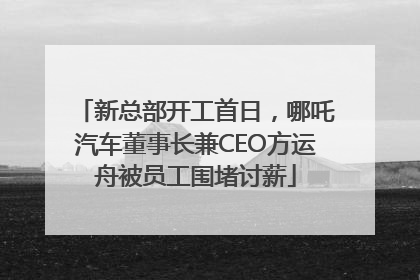 新总部开工首日，哪吒汽车董事长兼CEO方运舟被员工围堵讨薪