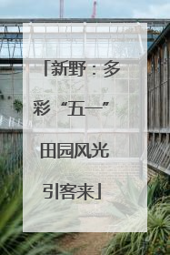 新野：多彩“五一” 田园风光引客来