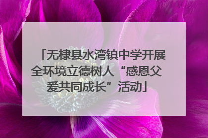 无棣县水湾镇中学开展全环境立德树人“感恩父爱共同成长”活动