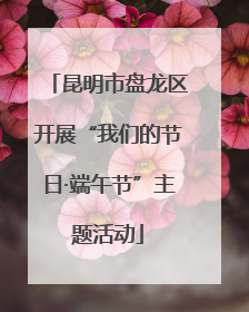 昆明市盘龙区开展“我们的节日·端午节”主题活动