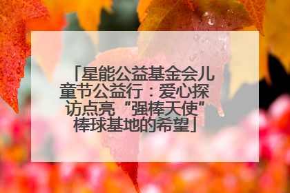 星能公益基金会儿童节公益行：爱心探访点亮“强棒天使”棒球基地的希望