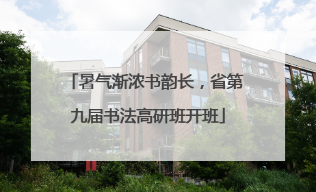 暑气渐浓书韵长，省第九届书法高研班开班