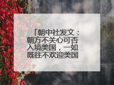 朝中社发文：朝方不关心可否入境美国，一如既往不欢迎美国人入境朝鲜
