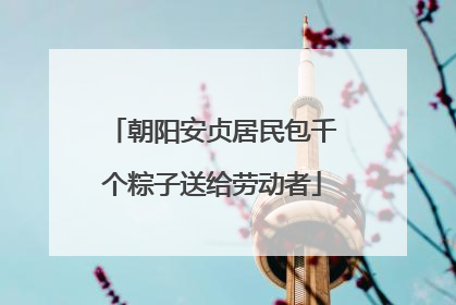朝阳安贞居民包千个粽子送给劳动者