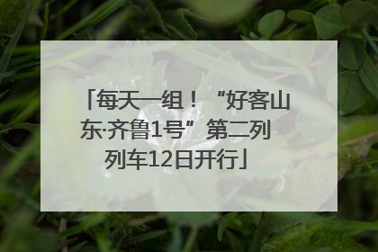 每天一组！“好客山东·齐鲁1号”第二列列车12日开行