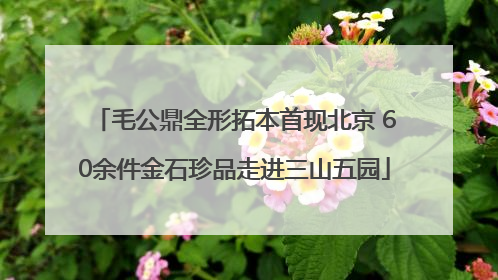 毛公鼎全形拓本首现北京 60余件金石珍品走进三山五园