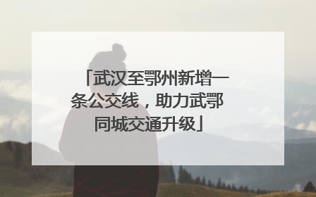 武汉至鄂州新增一条公交线，助力武鄂同城交通升级