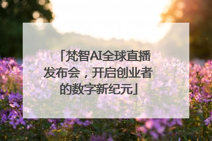 梵智AI全球直播发布会，开启创业者的数字新纪元