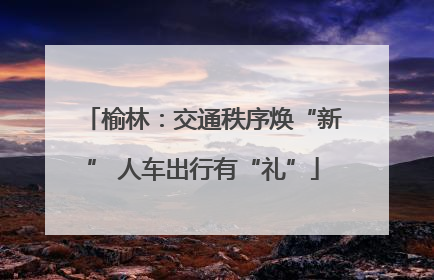 榆林：交通秩序焕“新” 人车出行有“礼”