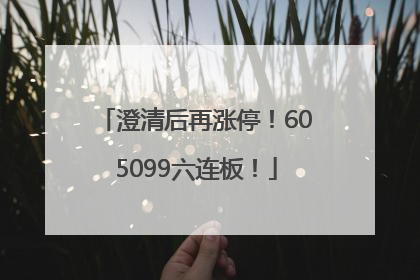 澄清后再涨停！605099六连板！