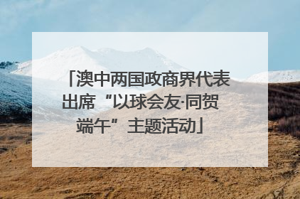 澳中两国政商界代表出席“以球会友·同贺端午”主题活动