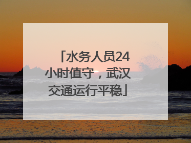 水务人员24小时值守，武汉交通运行平稳
