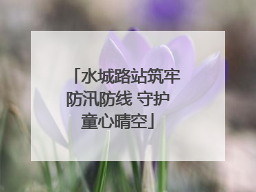 水城路站筑牢防汛防线 守护童心晴空