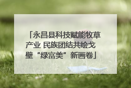 永昌县科技赋能牧草产业 民族团结共绘戈壁“绿富美”新画卷