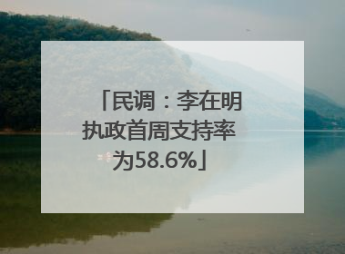 民调：李在明执政首周支持率为58.6%
