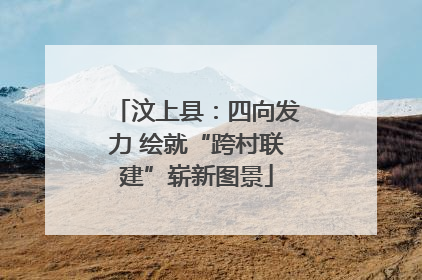 汶上县：四向发力 绘就“跨村联建”崭新图景