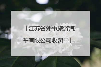 江苏省外事旅游汽车有限公司收罚单