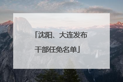 沈阳、大连发布干部任免名单