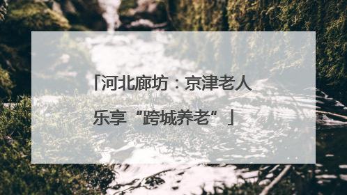 河北廊坊：京津老人乐享“跨城养老”