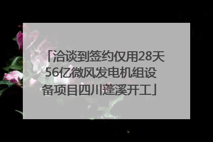 洽谈到签约仅用28天 56亿微风发电机组设备项目四川蓬溪开工