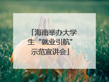 海南举办大学生“就业引航”示范宣讲会