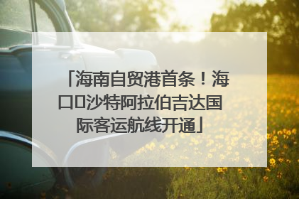 海南自贸港首条！海口⇌沙特阿拉伯吉达国际客运航线开通