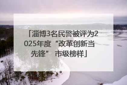 淄博3名民警被评为2025年度“改革创新当先锋” 市级榜样