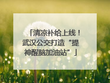 清凉补给上线！武汉公交打造“提神醒脑加油站”