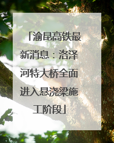 渝昆高铁最新消息：洛泽河特大桥全面进入悬浇梁施工阶段