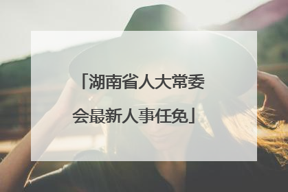 湖南省人大常委会最新人事任免