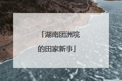湖南团洲垸的田家新事
