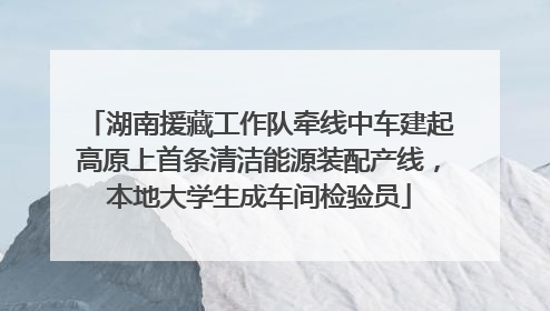 湖南援藏工作队牵线中车建起高原上首条清洁能源装配产线，本地大学生成车间检验员