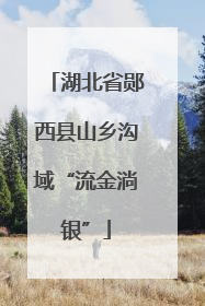湖北省郧西县山乡沟域“流金淌银”