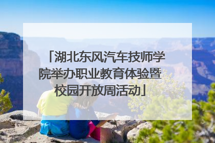 湖北东风汽车技师学院举办职业教育体验暨校园开放周活动